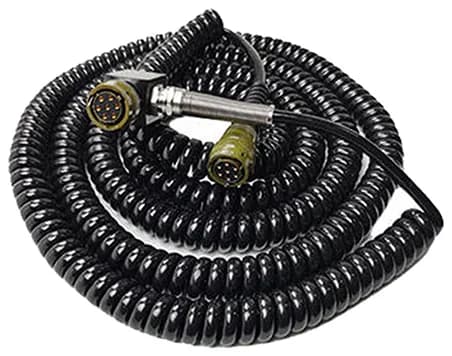 A-2010 7-pin / 7-socket coiled cable, 3 m